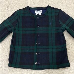 NWOT Ralph Lauren Green and Black Plaid Jacket